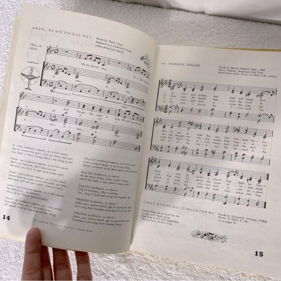 Vintage Allied Printing How Can We Keep From Singing Hard Cover Music Songbook - Picture 8 of 14